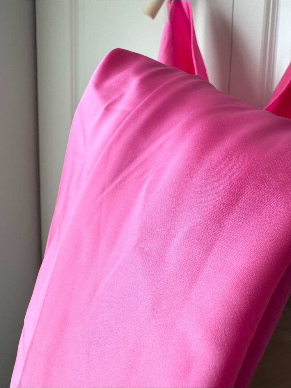 Fashion Nova Sleek N’ Shine Satin Midi Dress NWT Pink Size L - Picture 8 of 12